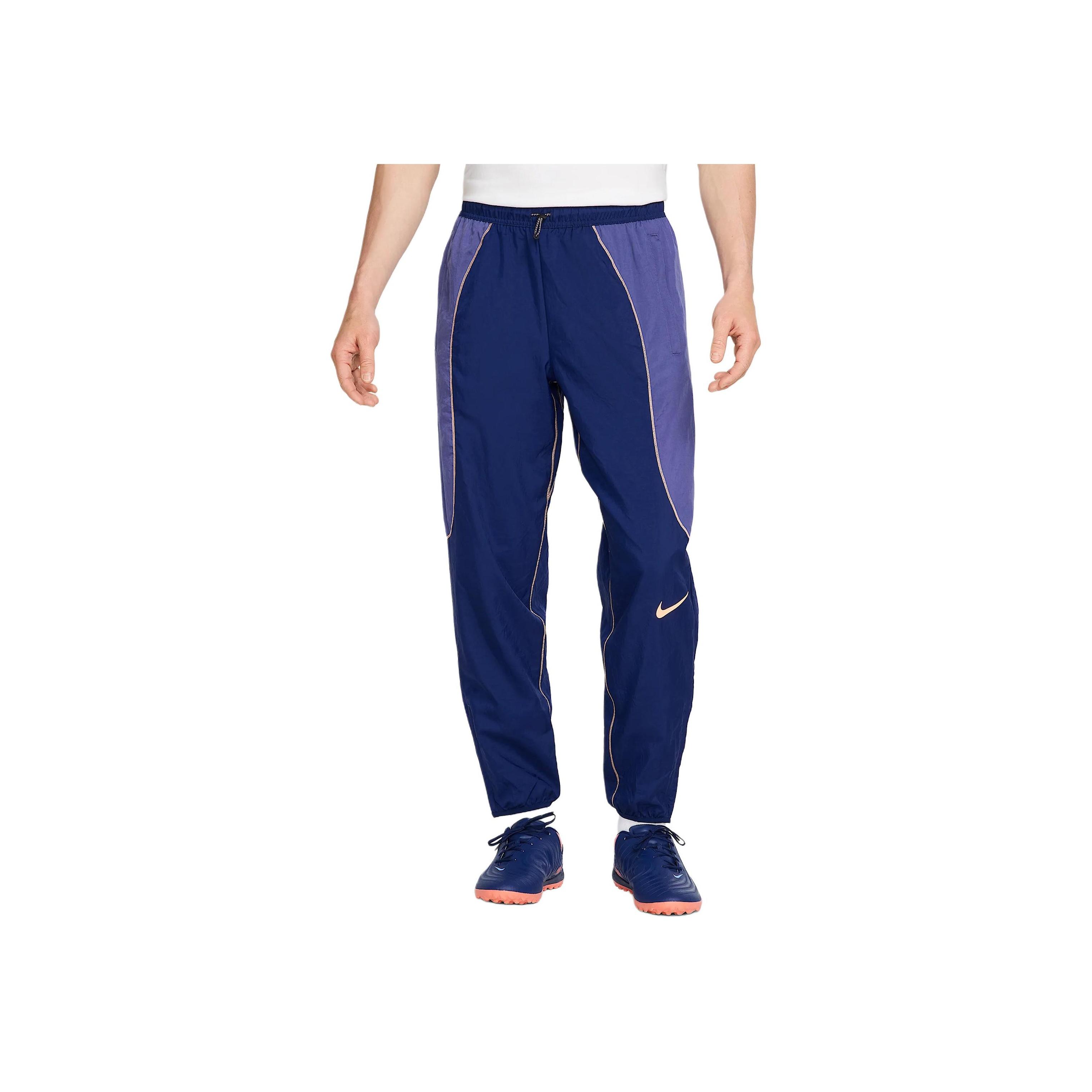 

Nike Спортивные штаны мужские вязаные свободного кроя с кулиской, цветной блок, синий HJ3805-492 XL