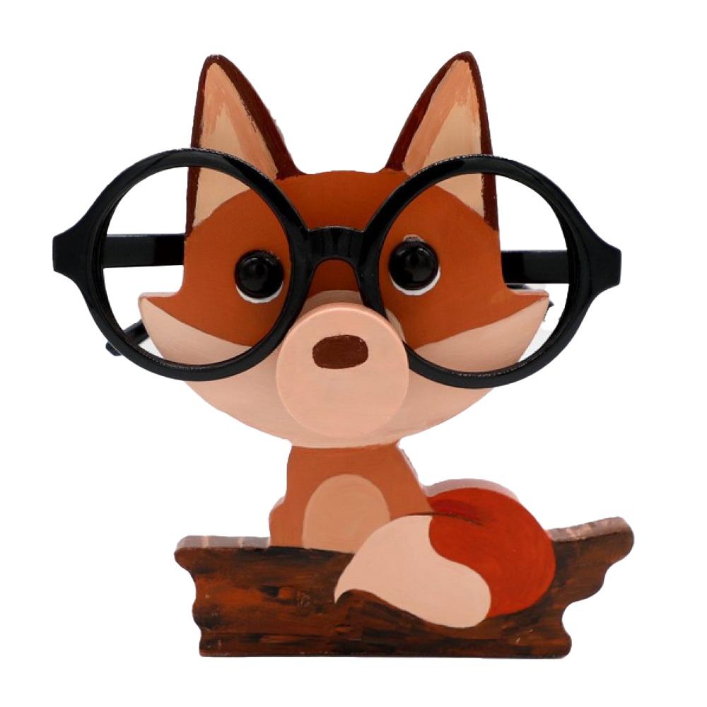 Vier optionale Tiergravur-Designs Holz-Tier-förmiger Brillenhalter