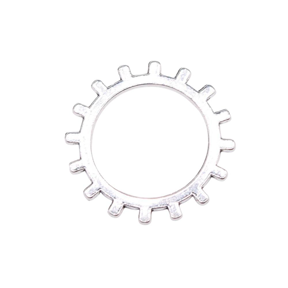 

10шт Gear Стимпанк Шармы Шармы Античное серебро Цвет Цинковый сплав 19X19mm