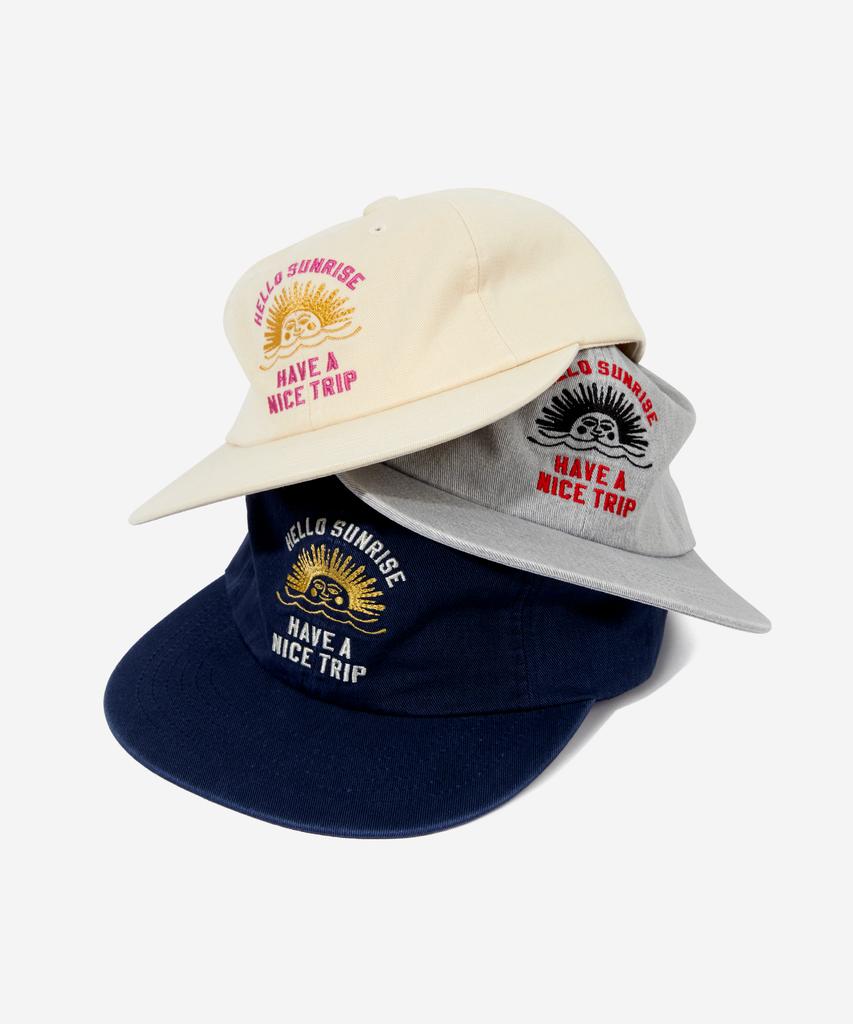 HELLO SUNRISE Vtg Arch Logo Relaxed Fit 6P Cap_Ivory