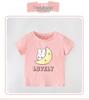 European Style Girl's Summer Cartoon Print T-shirt - Round Neck, Short Sleeve for Kids