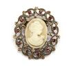 Crystal Rhinestones Cameo Vintage Brooches for Women Queen's Cameo Beauty Head Brooch Pin Clothing Accessories Girls Gifts