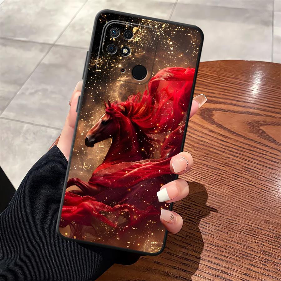 Case for Xiaomi Redmi 13C A3 10 14C 12C 9 A1 A2 Plus A4 K40 K80 Pro A5 Funda Phone Cover Cool Horse