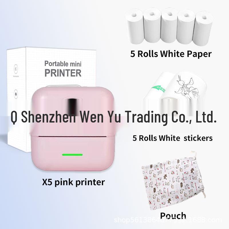 Portable Bluetooth Mini Thermal Printer: Inkless Label & Photo Printer for Students