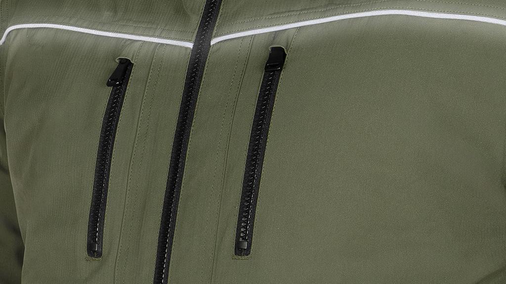 OUTDOOR insulated hooded jacket, green, size XXL