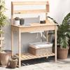 VidaXL Potting Table and Sink, Plant Stand with Shelf, Potting Bench with Storage, Garden Furniture 156346