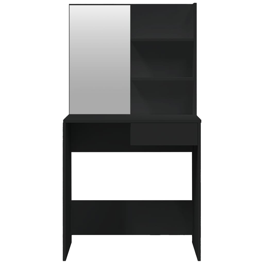 Moderner, minimalistischer Schminktisch mit Spiegel, Schminktisch mit Aufbewahrungsfächern, Schubladen zur Aufbewahrung, 74,5x40x141 cm
