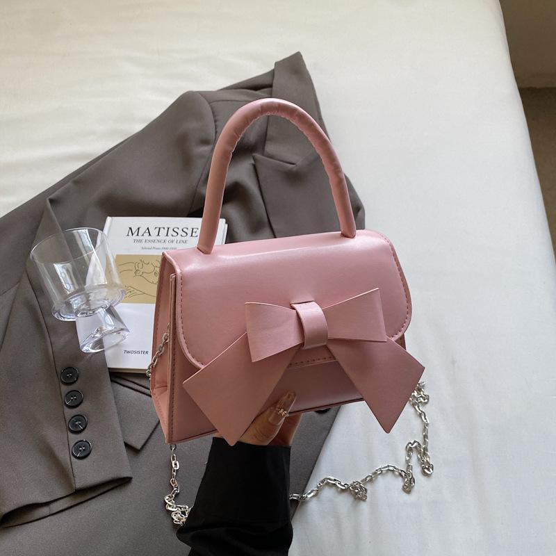 Textured niche messenger bag 2025 spring and summer this year popular bag bow foreign style mini bag design sense