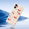 For iPhone 17 Case Big Bow Cherry Pattern Printing Straight Edge TPU Phone Back Cover