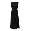 TVIEW Diagonal Ribbon Shirred Sleeveless Dress_V6B-Cop003