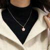 Hyuna-Style Sakura Enamel Alloy Pendant Necklace
