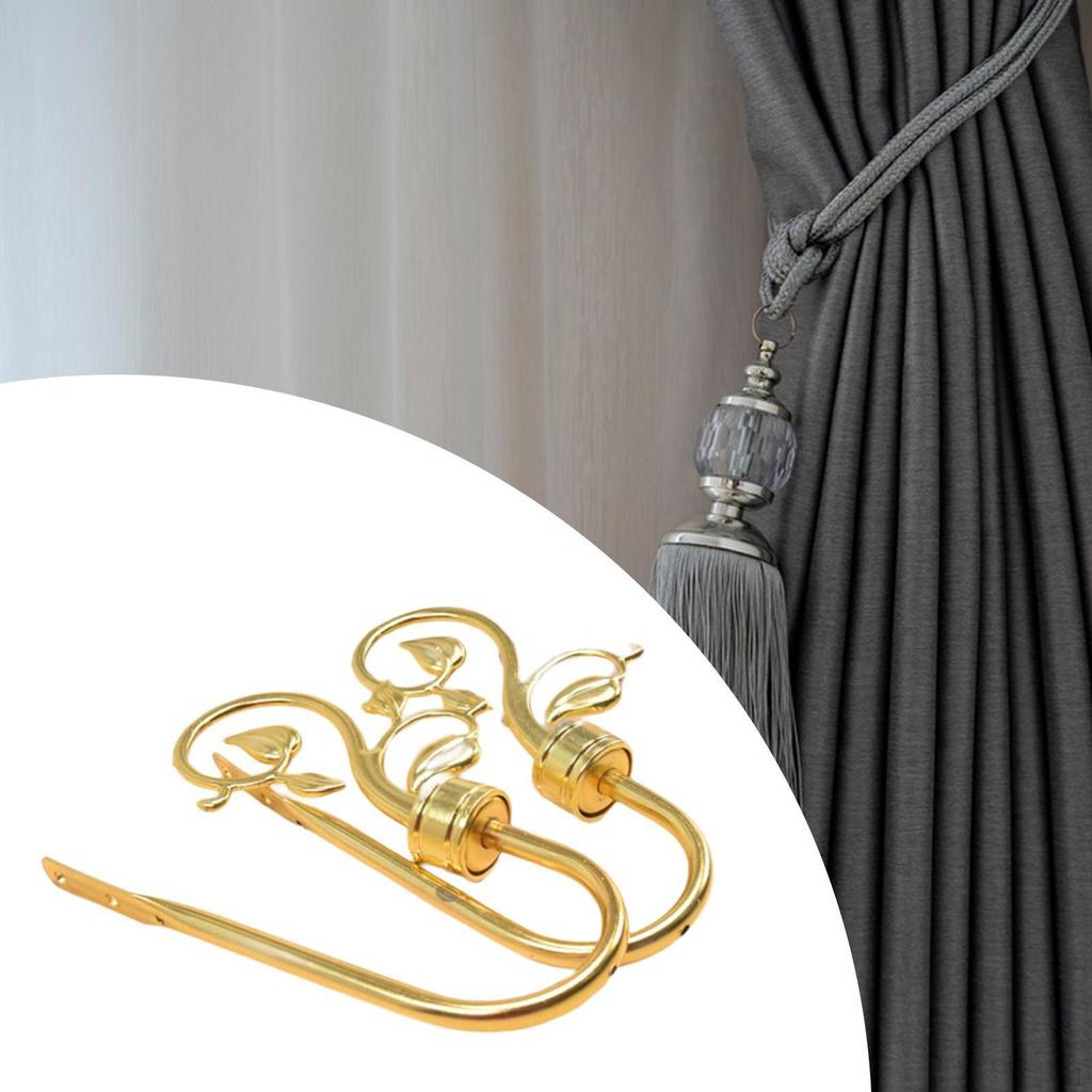 2 Pack Curtain Holdbacks Simple Wall Hooks for Restaurant And Lounge