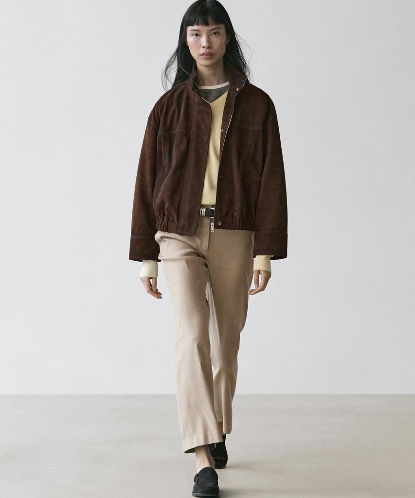 Masimodutti Straight Fit Linen Blend Pants
