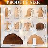 10 ks Dřevěná dekorace velikonoční scény Sada scény Velikonoční hrob Vzkříšení Dřevěná velikonoční dekorace hrobu Sada Narození Křesťanská figurka pro domácí kancelář