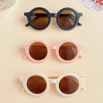 Nowe Okulary Przeciwsłoneczne dla Dzieci Jednokolorowe Chłopcy Dziewczynki Outdoor Urocze Kreskówkowe Okrągłe Ochrona UV400 Okulary Przeciwsłoneczne dla Dzieci Prezent 2026