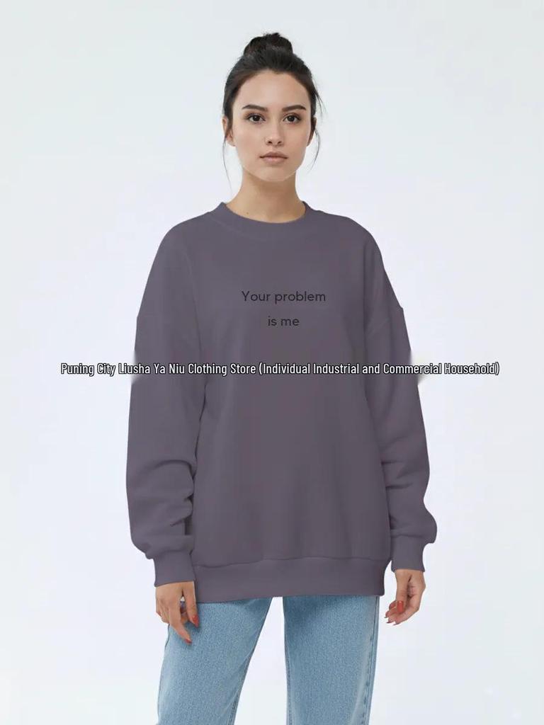 Chic Custom Letter Print Oversized Hoodie for Fall/Winter