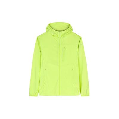 Outdoor Series Solid Color Zip-Up Hooded UV Protection Quick-Dry Windbreaker Men Outerwear Light-Green 152420613-1