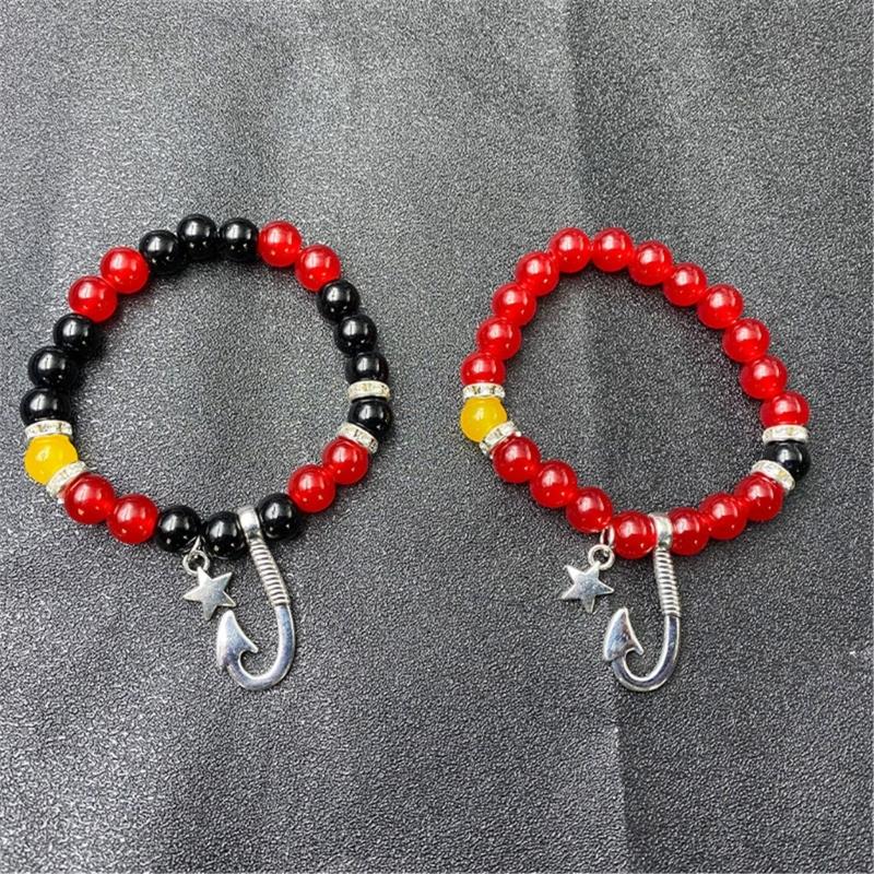 1/2Pcs Magnetic Couple Bracelet Set Adjustable Matching Bangles Fashionable Beads Handchain Jewelry for Fashion Lovers