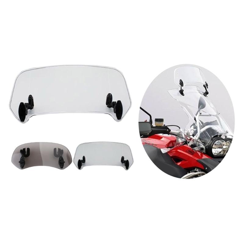 Motorcycle Windshield Airflow Adjustable Windscreen Extension Wind Deflector