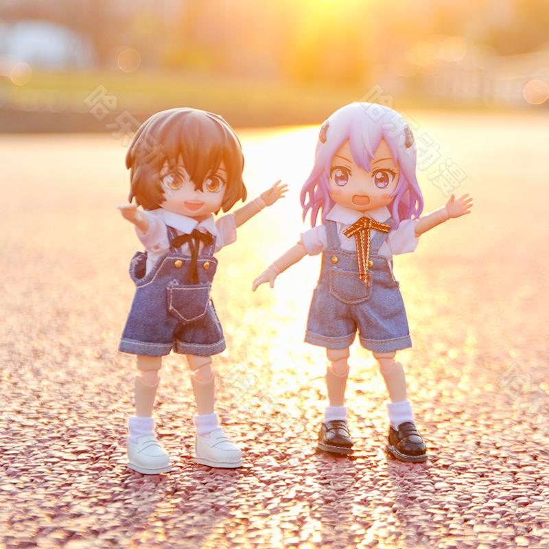 Perfect Ob11 Doll Denim Overalls Set Kawaii Doll Rompers Trousers Pants Clothes For Penny Molly Gsc1/12 Bjd Body9 Ymy Obitsu 11