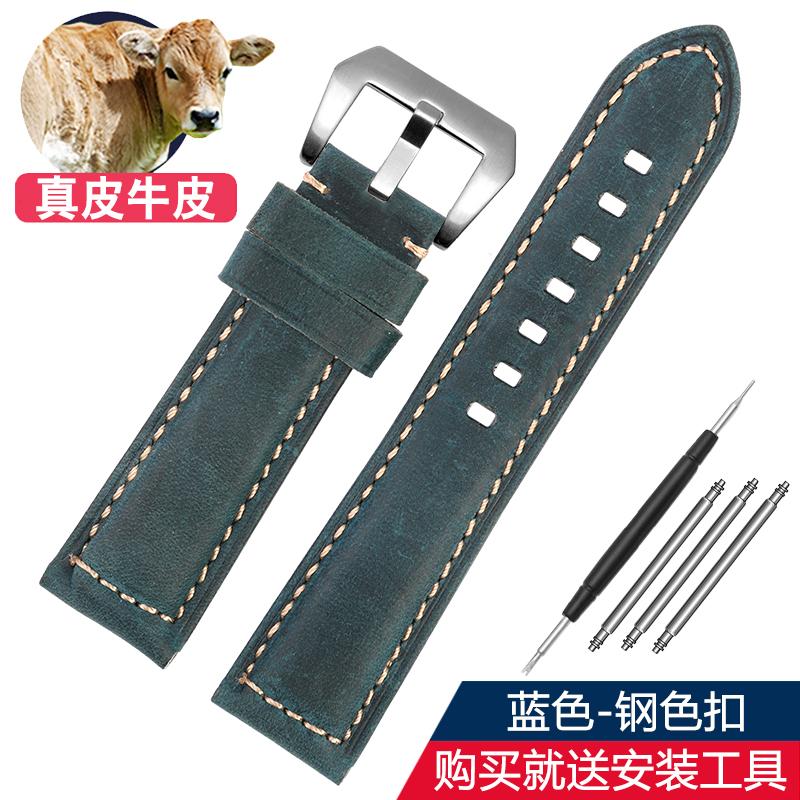 Handgefertigtes Echtlederarmband für Panerai PAM 441/PAM 111/PAM 386, 20mm 22mm 24mm 26mm Herren Luxus-Uhrenarmband Ersatz