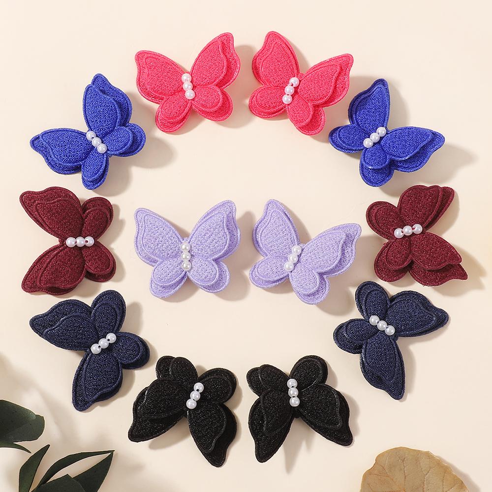 12pcs Cute Girls Princess Solid Hairpins Bows Nylon Hair Clip Barrettes for Infants Toddlers Kids Gift  Hair Accessories