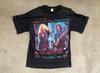 Vintage 1990er ROBERT PLANT & Jimmy Page No Quarter 1995 All Over Print Schwarzes T-SHIRT Größe Extra Groß Konzert Tour Band Led Zeppelin