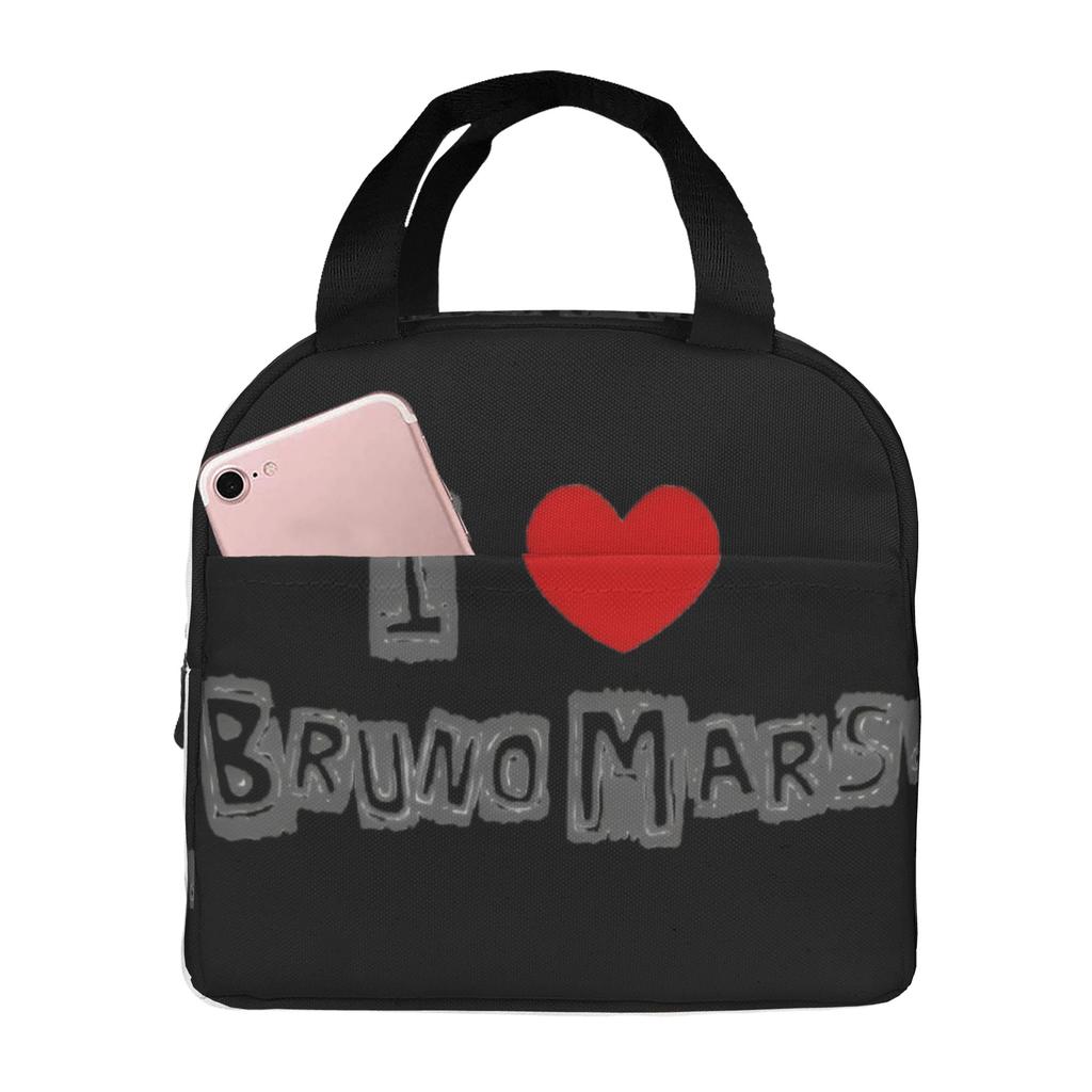 Custom Bruno Mars Pop Music Resuable Lunch Box for Women Multifunction Artist Thermal Cooler Food Insulated Lunch School Student