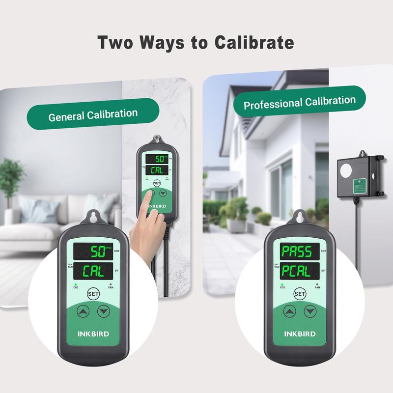 INKBIRD CO2 Controller Smart Carbon Dioxide Controller with 2 Outlets for CO2 Generator&Ventilation Fan, Day &Night Control