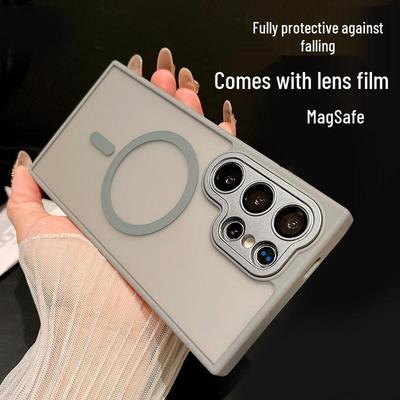 Samsung S26 Ultra/S25+ Magnetic Case with Lens Film & Frosted Finish
