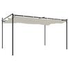 Pergola with Sliding Roof Cream 395 X 292 X 230 Cm
