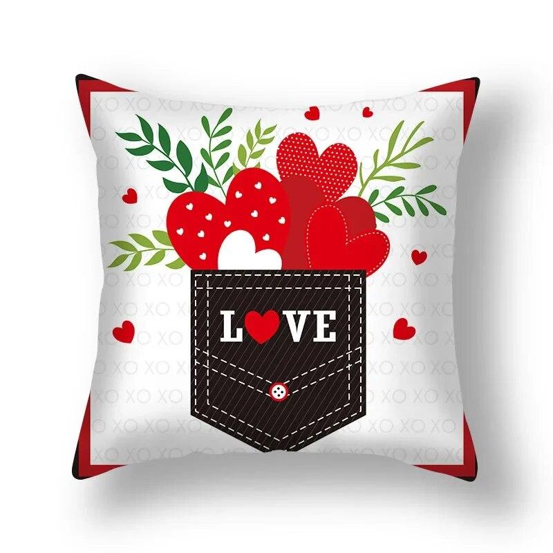 Love Sweet Cartoon Pillowcase Wedding Party Birthday Festival Decoration Sofa Office Seat Car Cushion Cover Home