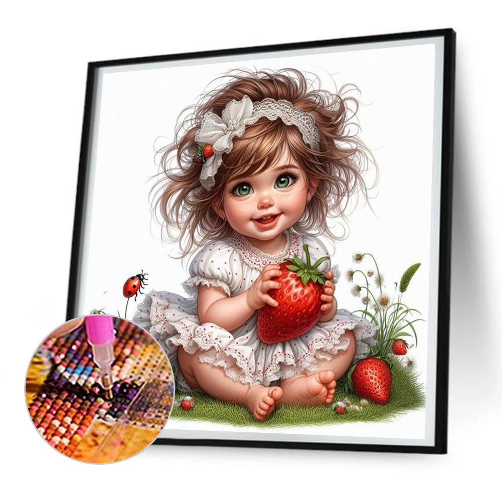5D DIY celokruhová vrtačka s diamantem pro dívku na malování domácích dekorací 30x30cm