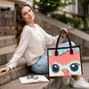 Cute Cartoon Bird Print Tote Bag Fashion Casual Large Capacity Portable Women Handbag for Daily Shopping Travel