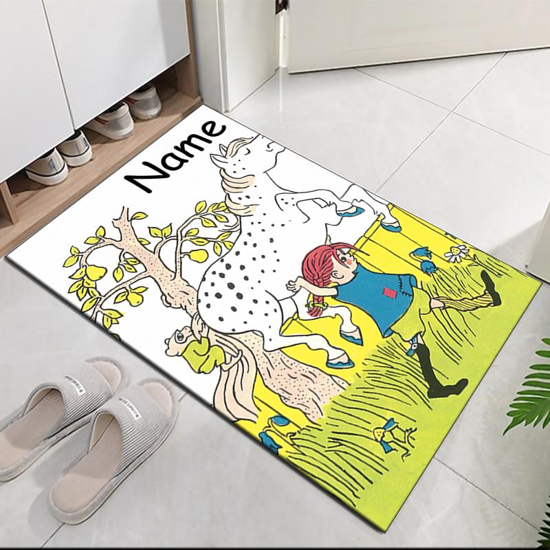 Custom Name Pippi Printed Carpet Rug For Office Chair Living Room Bedroom Kitchen Room Decor Gifts