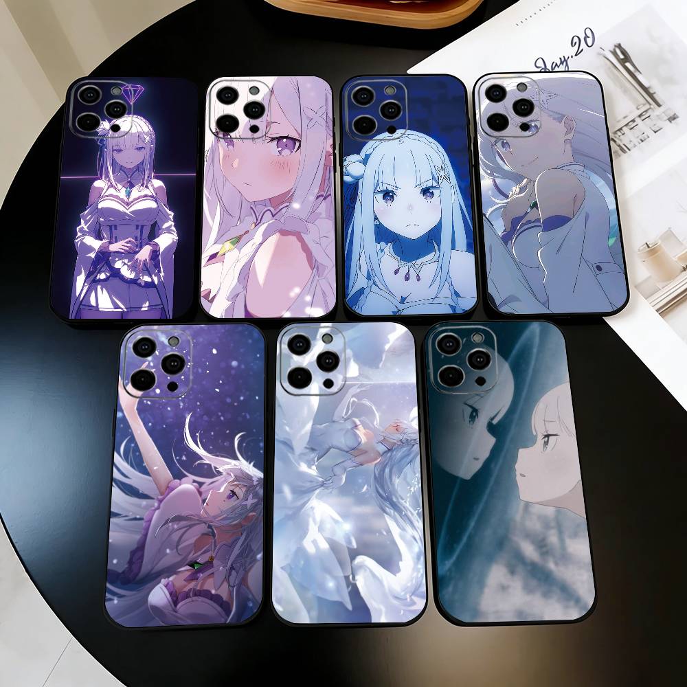 ReZero Emilia Phone Case Silicone Soft For IPhone 17 16 15 14 13 12 11 X XR Plus Pro Max Plus