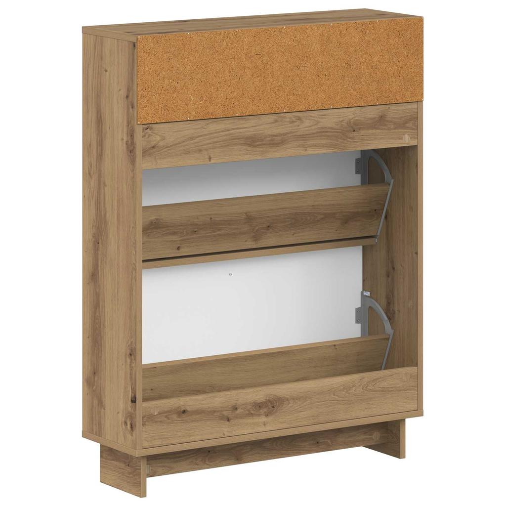 Mobile per scarpe EDE 78 x 24 x 103 cm Legno ingegnerizzato Rovere Artigianale
