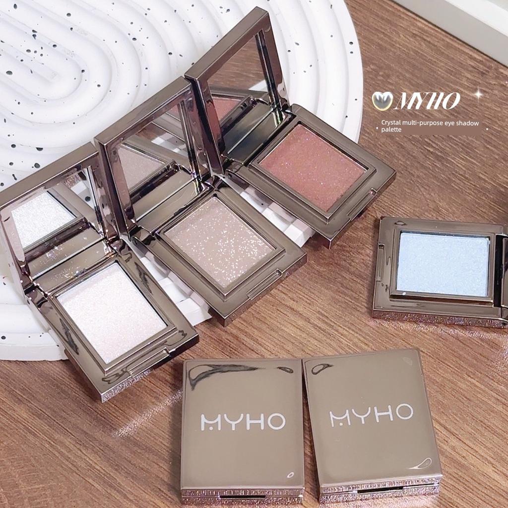 Explosive Single-Color Eyeshadow Palette with Pearlescent Fine Shimmer, High-Gloss Sparkle, Multi-Use Crystal Powder, Earth Tones, Smoky Eye Makeup