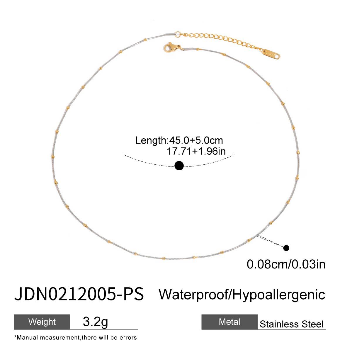 

Jiedin Europe and the United States 18k titanium steel necklace simple clavicle chain does not fade jewelry stainless steel jewelry