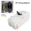 Enclosed Motor Disconnect Switch 63A 2 Pole IP66 Water Proof Industrial Outdoor Heavy Duty Breaker Box for Generator Boat