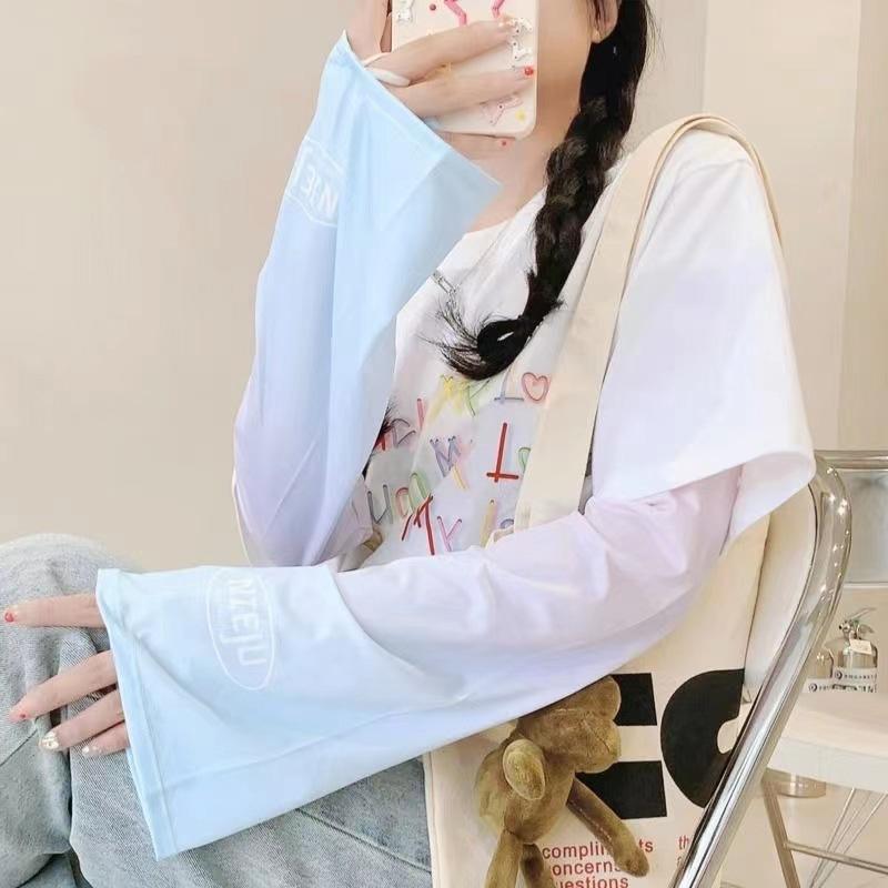 

Women Multiple Colors Breathable Polyester Summer Oversleeve Covers Sleeve Sheath Sun Protection 5 Colors фіолетовий/синій