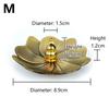 1PC Alloy Stick Holder Incense Burner Retro Lotus Plate Home Decoration Line Incense Ash Catcher