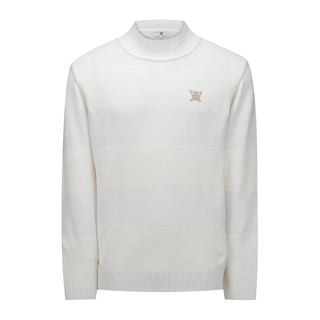 ANEW GOLF Men Knit Block High Neck Sweater_Iv