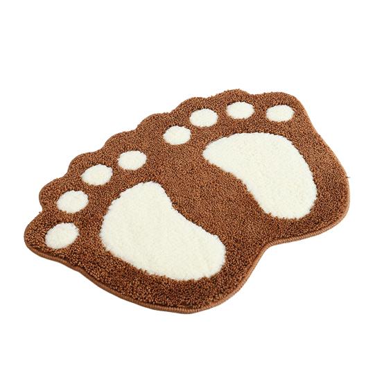 Yousheng Bathroom Floor Mat Quick Drying Anti-Slip Machine Washable Bath Rug Funny Foot Design Bedroom Entryway Door Mat