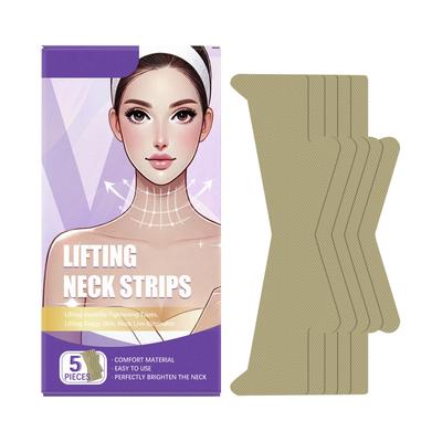 Neck Patch Moisturizing & Firming Neck Anti-Wrinkle Patch Neck Lift Strap For Double Chin Neck & Chin Smoothing Neck Wrinkles 1 Box (5 Tablets