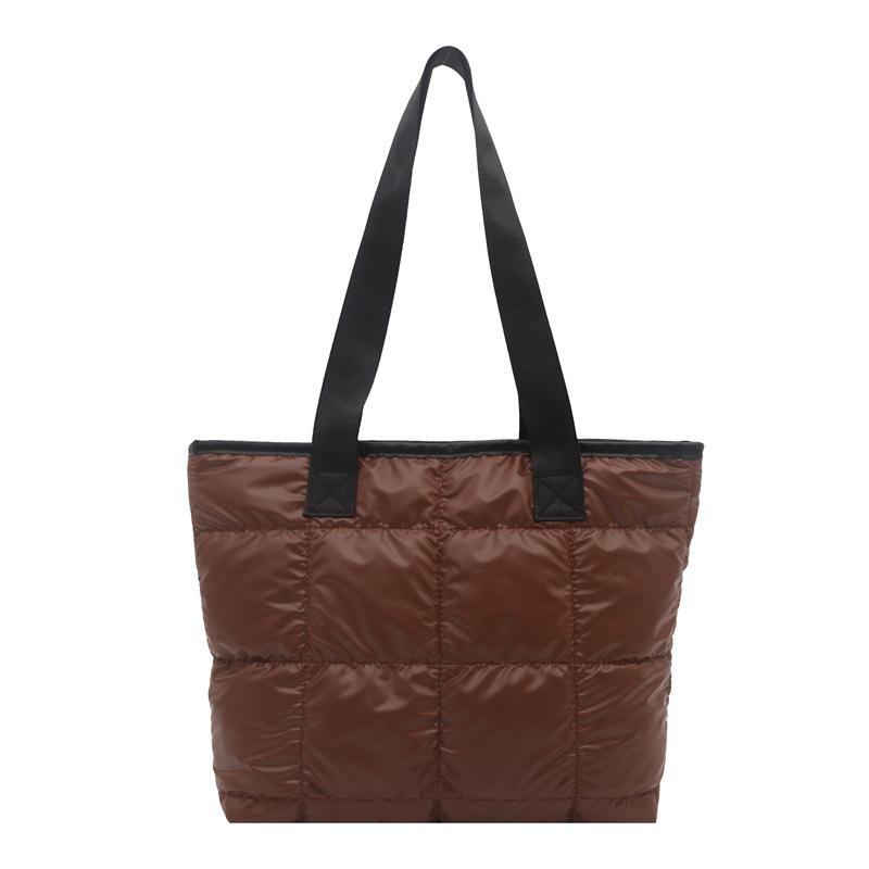 

Fashion autumn and winter new shoulder bag casual retro simple largecapacity bag trendy women s tote bag коричневий