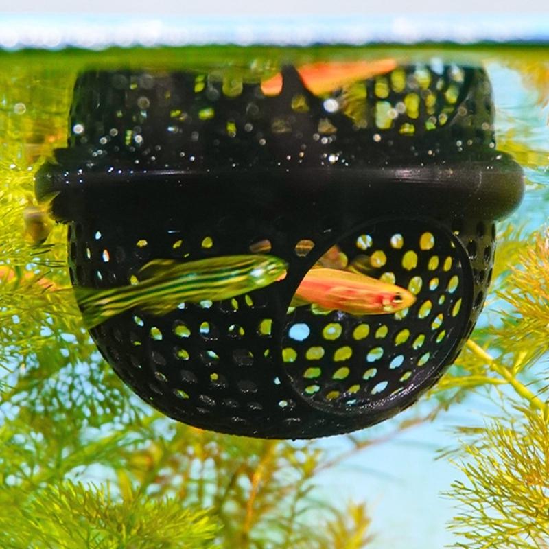 Floating Fish Feeders Rings With Hide Tube Floating Bettas Hide & Shrimp Cave Aquariums Hammocks Feeders & Resting