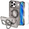 Phone Case - BOOLING - for iPhone 17 Pro Max - PC Silicone with Grey Magnetic Circle - 2 Glasses