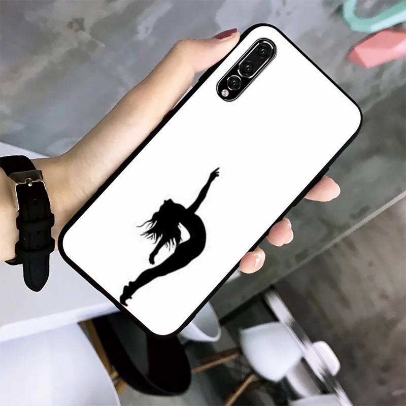 

Чехол для телефона с силуэтами танцевальной гимнастики для Huawei G7 G8 P7 P8 P9 P10 P20 P30 Lite Mini Pro P Smart Plus Cove Fundas p40lite
