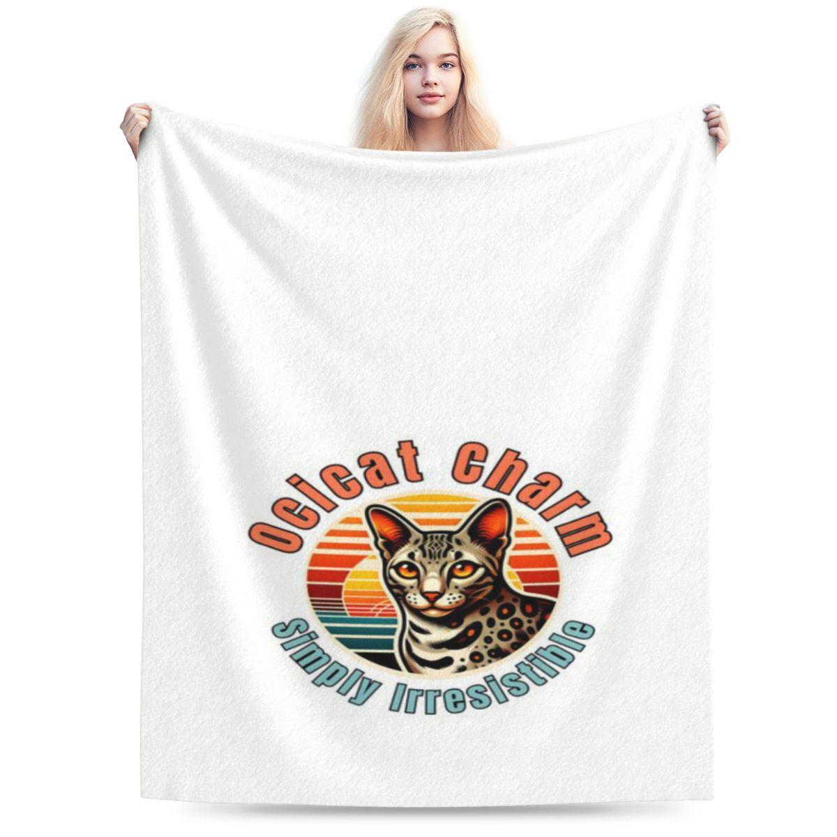 

Cool Ocicat Sunset Vintage Pet Owner Gift Personalized Warm Party An UltraSoft Micro Fleece Blanket 75x100cm 30x40in